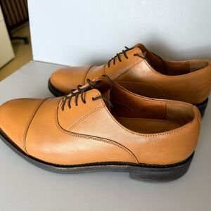 Samuel Windsor Men’s Leather Dress Oxford Shoes Tan Size 8.5